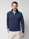 Faherty Movement Stretch Half Zip Pullover In Blue Nights