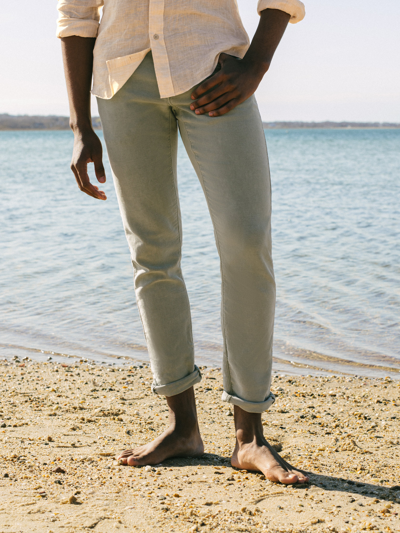 Faherty Stretch Terry 5-pocket Pants (32" Inseam) In Faded Olive