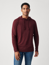 Faherty Slub Cotton Hoodie In Vineyard Wine