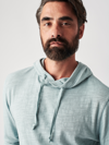 Faherty Slub Cotton Hoodie In Hull Teal