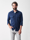 Faherty Legend Button-up Shirt In Navy Twill
