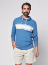 Faherty Surf Stripe Slub Hoodie In Blue Horizon