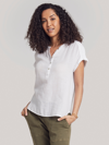 Faherty Dream Desmond Organic Cotton Top In White