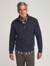 FAHERTY CASHMERE WOOL WAFFLE 1/4 BUTTON