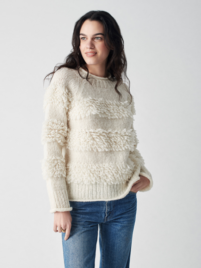 Faherty Polly Sweater In Winter White