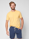 Faherty Sunwashed Organic Cotton Pocket T-shirt In Golden Coast