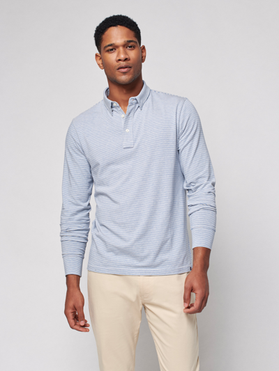 Faherty Movement&trade; Long-sleeve Polo Shirt (tall) In Madaket Stripe