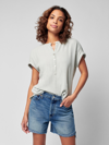 Faherty Dream Desmond Organic Cotton Top In Smoke