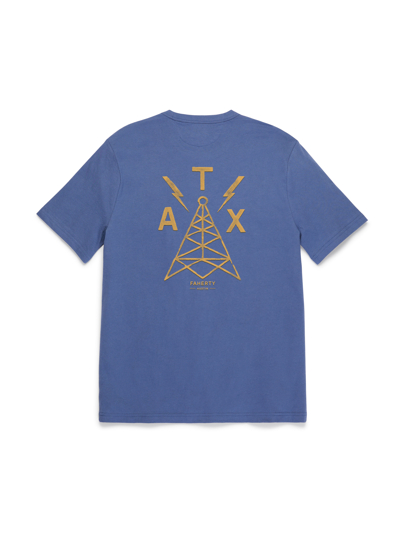 Faherty Austin Tower Voltage T-shirt In Faded Navy