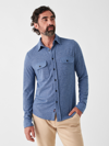 Faherty Legend Button-up Shirt In Glacier Blue Twill