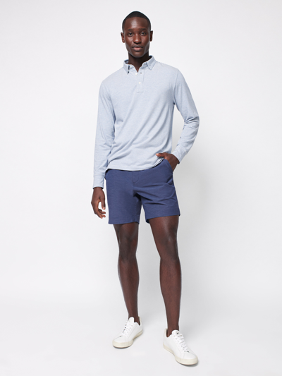 Faherty All Day Straight-leg Recycled Stretch-shell Shorts In Blue