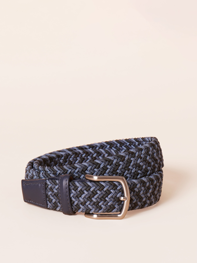 Faherty Woven Belt In Cerulean Mix