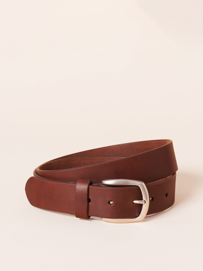 Faherty Leather Belt In Brown