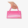 JACQUEMUS PINK LE CHIQUITO LONG LEATHER TOTE BAG,22H213BA004306018037395
