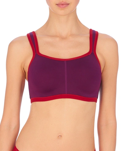 Natori High-impact Yogi Contour Convertible Full Coverage Sports Bra 731050  In Jewel Violet/strawberry