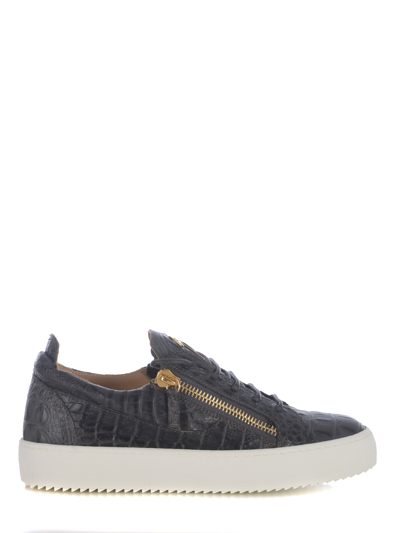 Giuseppe Zanotti Sneakers  Frankie In Leather In Grey