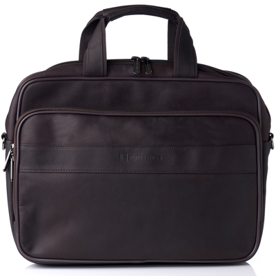 Pre-owned Alpine Swiss Messenger Bag Leather 15.6 Laptop Briefcase Portfolio Business Case