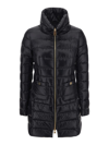 Herno Maria Long Down Jacket In Black Nylon In Black