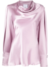 ACLER LONG-SLEEVED COWL-NECK BLOUSE
