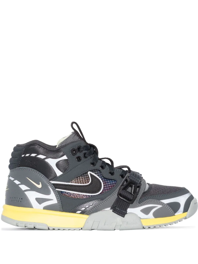 Nike Air Trainer 1 Sp High-top Sneakers In Dk Smoke Grey/black-iron Grey-off Noir