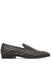 JIMMY CHOO THAME STAR-STUDDED LEATHER LOAFERS