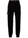 Alexander Mcqueen Black Cargo Cotton Track Pants In Schwarz