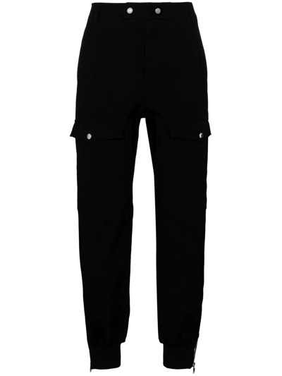 Alexander Mcqueen Black Cargo Cotton Track Pants