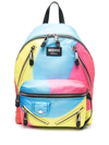 MOSCHINO COLOUR-BLOCK MULTI-POCKET BACKPACK