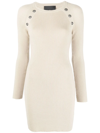 John Richmond Button-embellished Detail Dress In Neutrals