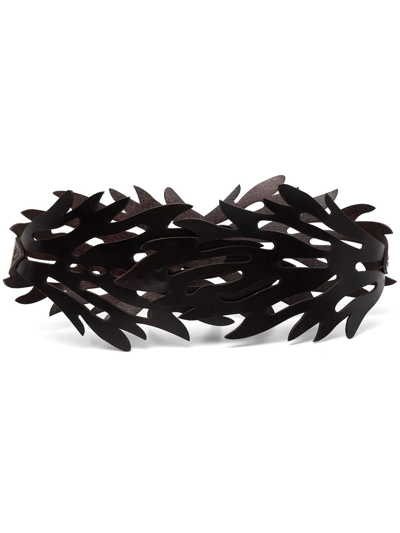 Altuzarra Coral Laser-cut Belt In Black