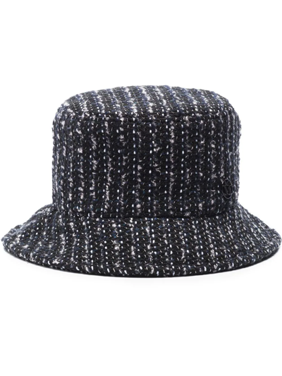 Maison Michel Jason Striped Tweed Bucket Hat In Multi