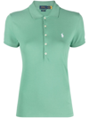 Polo Ralph Lauren Logo-embroidered Polo Top In Sage Green