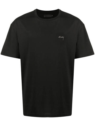 Off Duty Logo-print Short-sleeve T-shirt In Black
