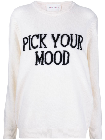 Alberta Ferretti Pick Your Mood Knit Jumper In Weiss