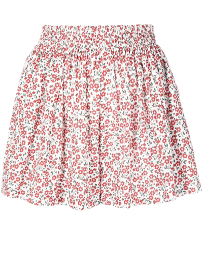Bambah Floral-print Shorts In Red