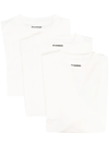 Jil Sander Organic Cotton Three-pack T-shirts In Weiss