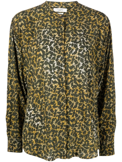 Isabel Marant Étoile Catchell Leaf-print Shirt In Green