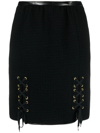 MOSCHINO LACE-UP FASTENING DETAIL SKIRT