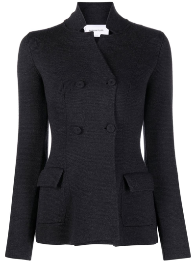 Pierre-louis Mascia Double-breasted Side Pocket Pea Coat In Grey