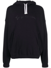 Giorgio Armani Ssense Exclusive Black Logo Hoodie In Blau