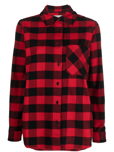 Woolrich Camicia Traditional Buffalo Shirt In Red Black Buffalo
