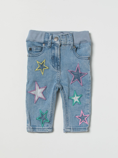 Stella Mccartney Babies' Star-embroidered Slim-cut Jeans In Blue