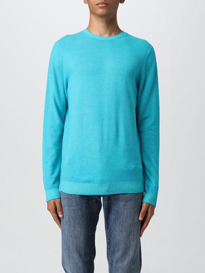 Malo Crewneck Knitted Jumper In Forest Green