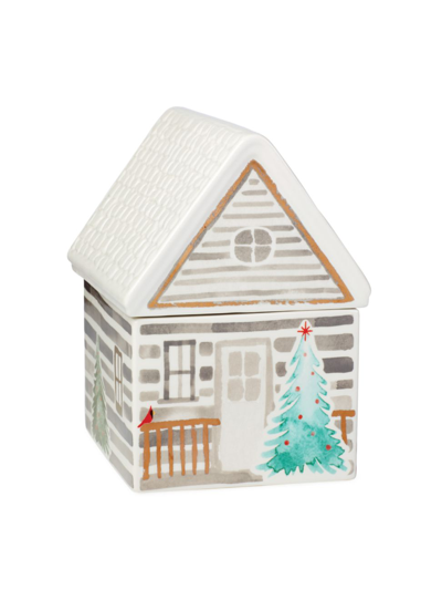 Lenox Balsam Lane Cabin Cookie Jar In Green And No Color