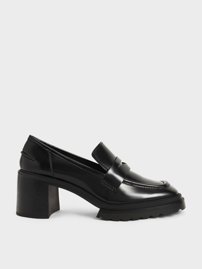 Charles & Keith Penny Loafer Pumps In Black
