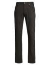 Zegna Slim-fit Stretch Gabardine Jeans In Dark Grey Solid