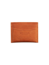 Shinola Leather Pocket Card Case In Bold Orange