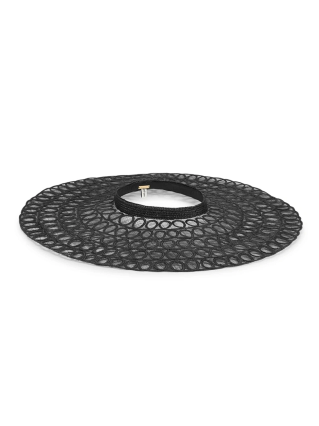 Cult Gaia Desa Woven Visor In Black | ModeSens display picture 2