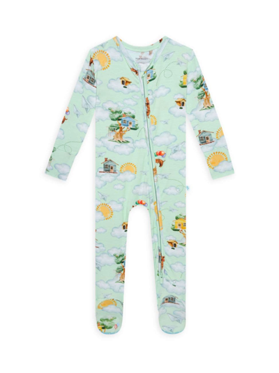 Posh Peanut Baby's Posh Tree House Ruffled Zip-up Footie In