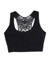 SÀPOPA SÀPOPA WOMAN TOP BLACK SIZE L NYLON, ELASTANE, POLYESTER